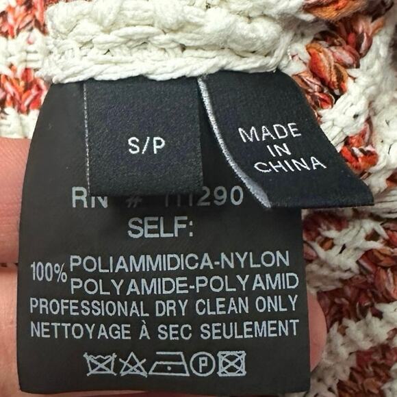 Derek Lam Orange Cream Boho Chic Crochet Resort Sleeveless Mermaid Sweater Dress - Picture 10 of 12